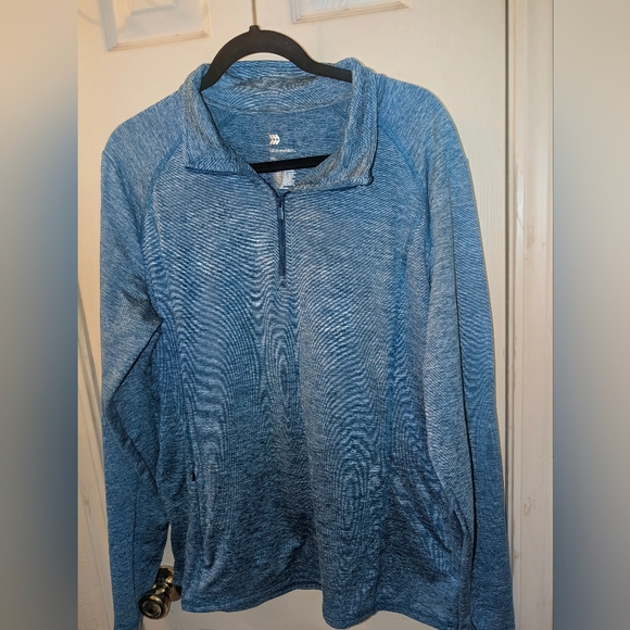 All In Motion Men's Blue/Gray 1/4 Zip Active Sweater - Picture 1 of 3